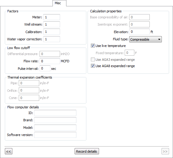 Miscellaneous Property Page
